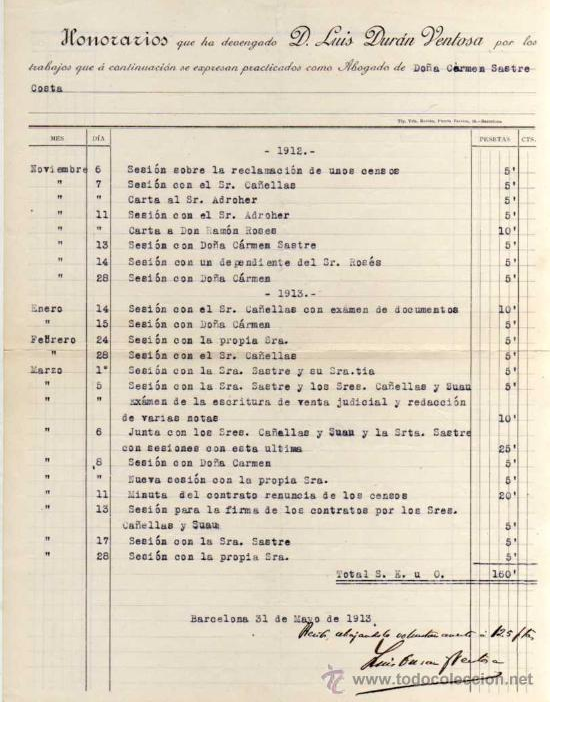 Modelo de factura abogado